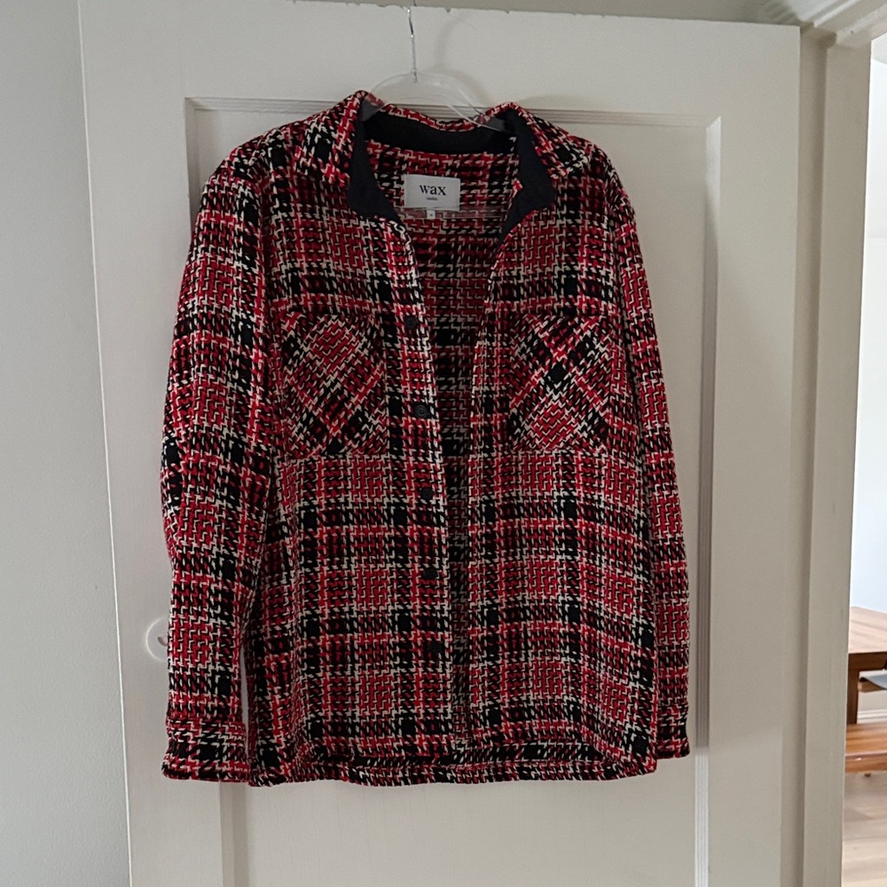 Red and Black Plaid Jacket
